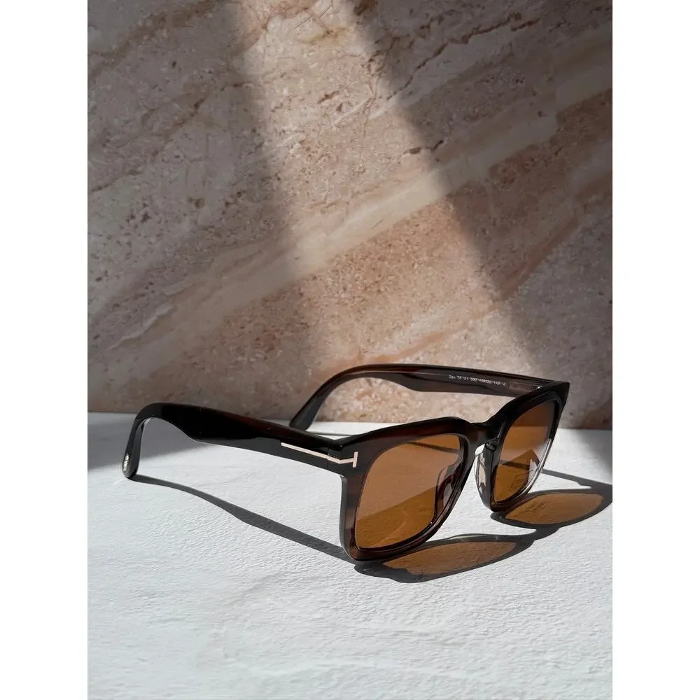 NEW Tom Ford FT0751 Dax Unisex Sunglasses in Havana Brown